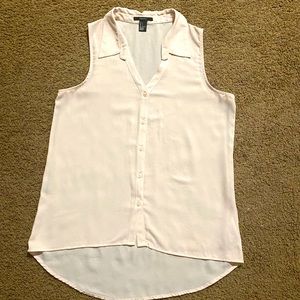 Chiffon Sleeveless High-Low Top